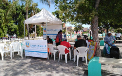 Jornada Informativa en la Prevención del Cáncer Cervical y la Hipertensión, la cual tuvo lugar en el Parque Central de La Ceiba,